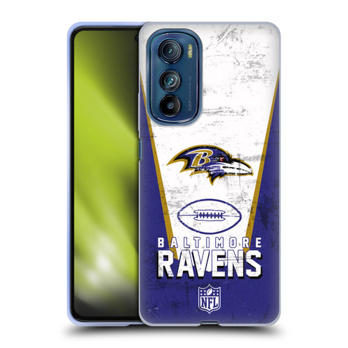 NFL Baltimore Ravens Logo Art Banner Soft Gel Case for Motorola Edge 30