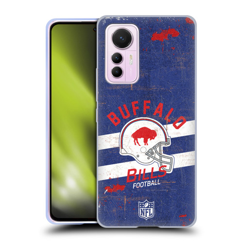 NFL Buffalo Bills Logo Art Helmet Distressed Soft Gel Case for Xiaomi 12 Lite