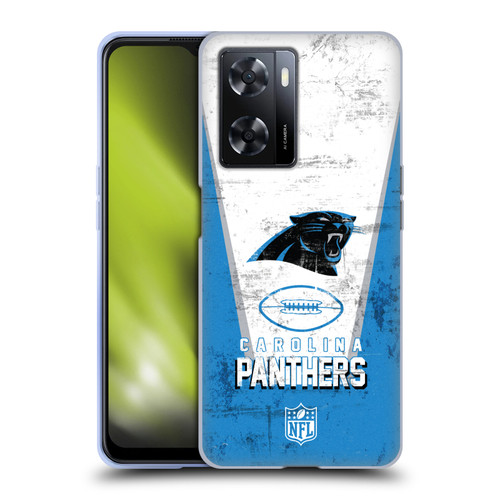 NFL Carolina Panthers Logo Art Banner Soft Gel Case for OPPO A57s