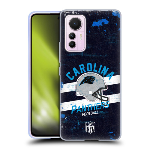 NFL Carolina Panthers Logo Art Helmet Distressed Soft Gel Case for Xiaomi 12 Lite