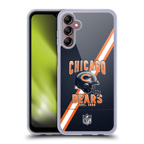 NFL Chicago Bears Logo Art Football Stripes Soft Gel Case for Samsung Galaxy A14 5G