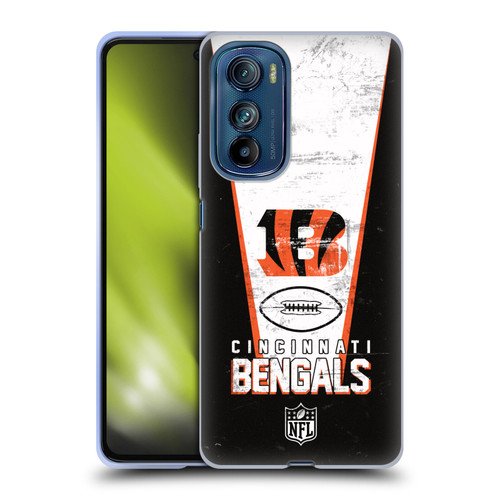NFL Cincinnati Bengals Logo Art Banner Soft Gel Case for Motorola Edge 30