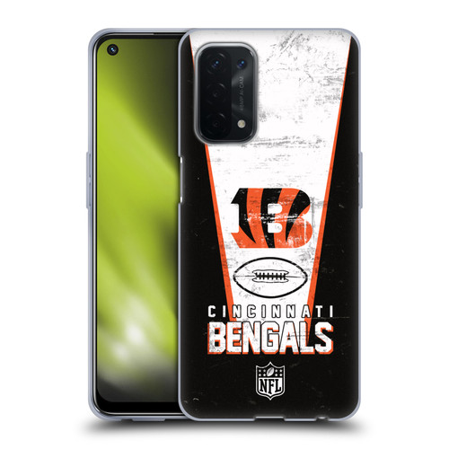 NFL Cincinnati Bengals Logo Art Banner Soft Gel Case for OPPO A54 5G