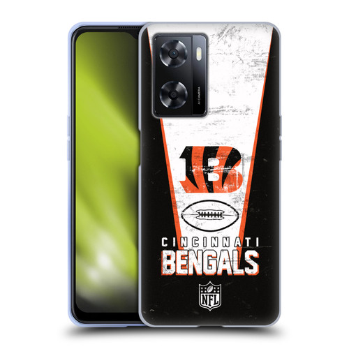 NFL Cincinnati Bengals Logo Art Banner Soft Gel Case for OPPO A57s