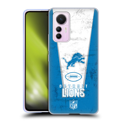 NFL Detroit Lions Logo Art Banner Soft Gel Case for Xiaomi 12 Lite