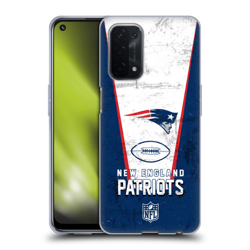 NFL New England Patriots Logo Art Banner Soft Gel Case for OPPO A54 5G