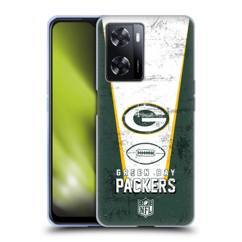 NFL Green Bay Packers Logo Art Banner Soft Gel Case for OPPO A57s