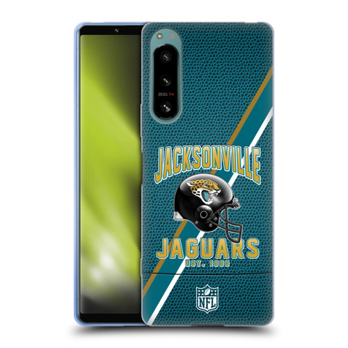 NFL Jacksonville Jaguars Logo Art Football Stripes Soft Gel Case for Sony Xperia 5 IV