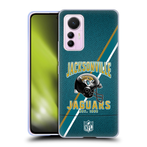 NFL Jacksonville Jaguars Logo Art Football Stripes Soft Gel Case for Xiaomi 12 Lite