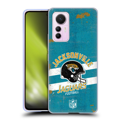NFL Jacksonville Jaguars Logo Art Helmet Distressed Soft Gel Case for Xiaomi 12 Lite