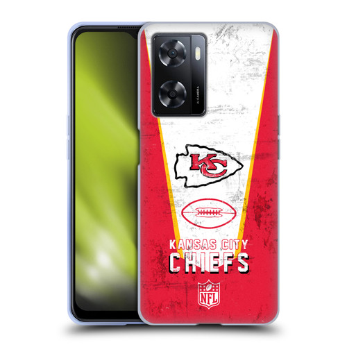 NFL Kansas City Chiefs Logo Art Banner Soft Gel Case for OPPO A57s