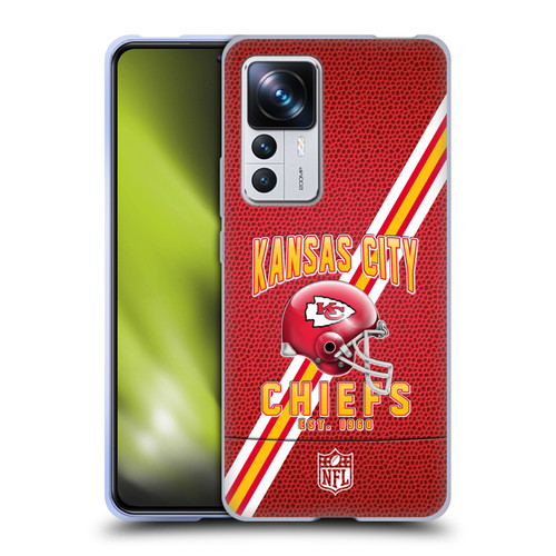 NFL Kansas City Chiefs Logo Art Football Stripes Soft Gel Case for Xiaomi 12T Pro