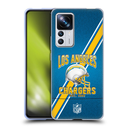 NFL Los Angeles Chargers Logo Art Football Stripes Soft Gel Case for Xiaomi 12T Pro