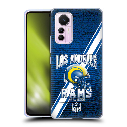 NFL Los Angeles Rams Logo Art Football Stripes 100th Soft Gel Case for Xiaomi 12 Lite