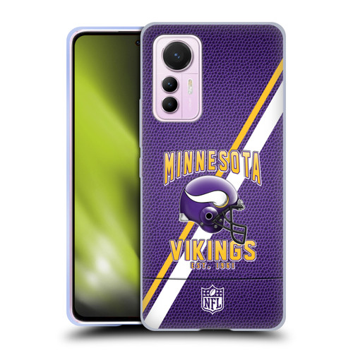 NFL Minnesota Vikings Logo Art Football Stripes Soft Gel Case for Xiaomi 12 Lite
