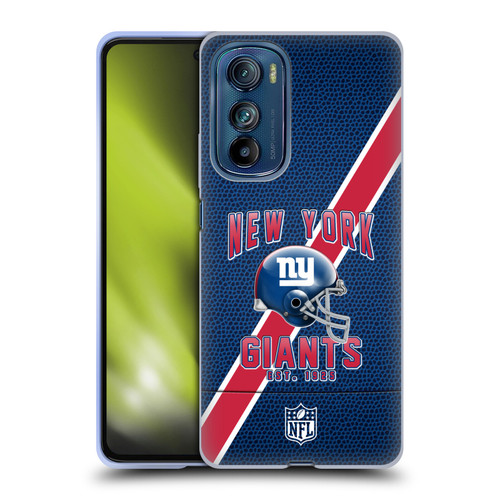 NFL New York Giants Logo Art Football Stripes Soft Gel Case for Motorola Edge 30