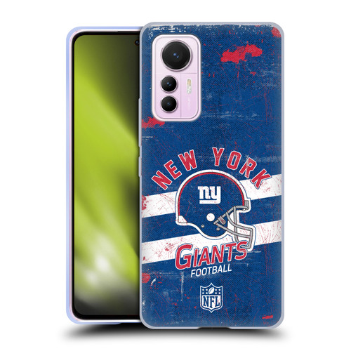NFL New York Giants Logo Art Helmet Distressed Soft Gel Case for Xiaomi 12 Lite