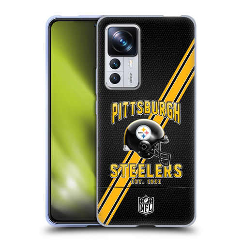 NFL Pittsburgh Steelers Logo Art Football Stripes Soft Gel Case for Xiaomi 12T Pro