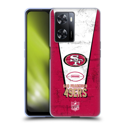 NFL San Francisco 49ers Logo Art Banner Soft Gel Case for OPPO A57s