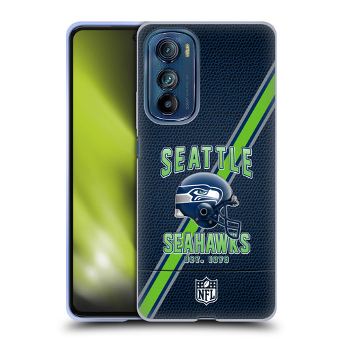 NFL Seattle Seahawks Logo Art Football Stripes Soft Gel Case for Motorola Edge 30
