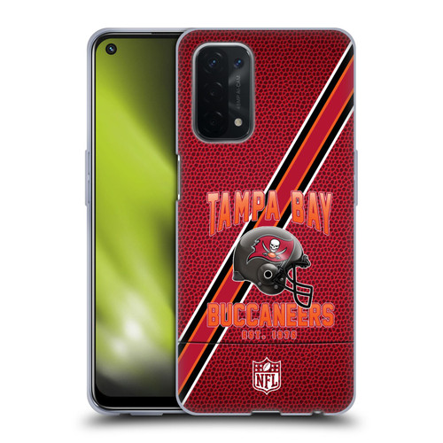 NFL Tampa Bay Buccaneers Logo Art Football Stripes Soft Gel Case for OPPO A54 5G