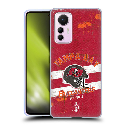 NFL Tampa Bay Buccaneers Logo Art Helmet Distressed Soft Gel Case for Xiaomi 12 Lite