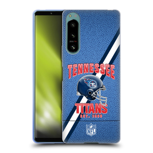 NFL Tennessee Titans Logo Art Football Stripes Soft Gel Case for Sony Xperia 5 IV