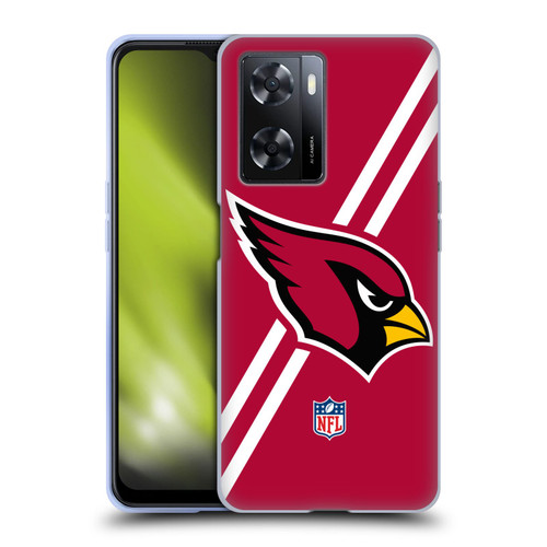 NFL Arizona Cardinals Logo Stripes Soft Gel Case for OPPO A57s