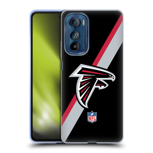 NFL Atlanta Falcons Logo Stripes Soft Gel Case for Motorola Edge 30
