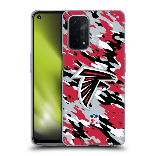 NFL Atlanta Falcons Logo Camou Soft Gel Case for OPPO A54 5G