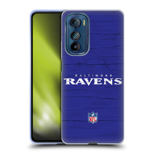 NFL Baltimore Ravens Logo Distressed Look Soft Gel Case for Motorola Edge 30
