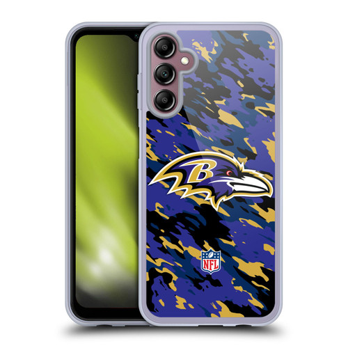 NFL Baltimore Ravens Logo Camou Soft Gel Case for Samsung Galaxy A14 5G