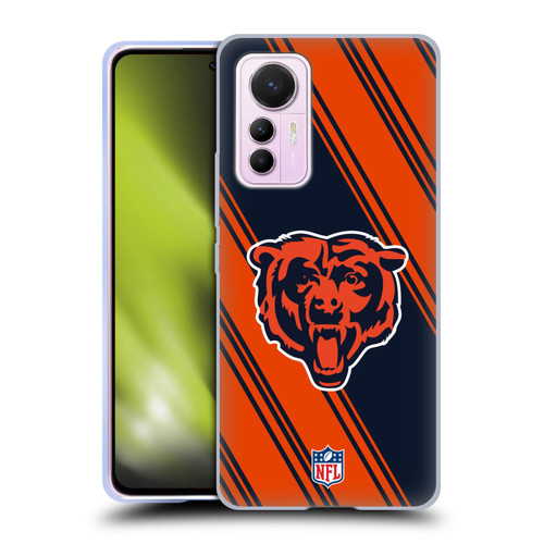 NFL Chicago Bears Artwork Stripes Soft Gel Case for Xiaomi 12 Lite