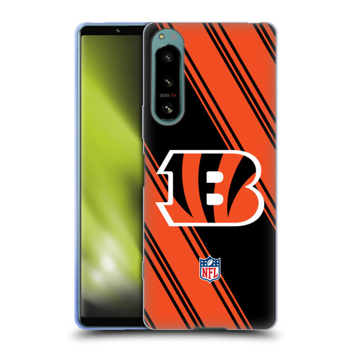 NFL Cincinnati Bengals Artwork Stripes Soft Gel Case for Sony Xperia 5 IV