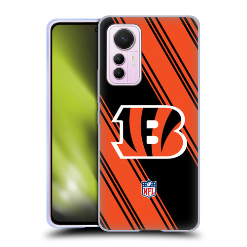 NFL Cincinnati Bengals Artwork Stripes Soft Gel Case for Xiaomi 12 Lite