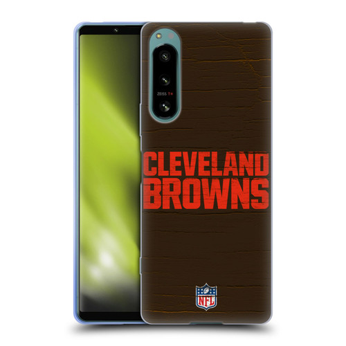 NFL Cleveland Browns Logo Distressed Look Soft Gel Case for Sony Xperia 5 IV