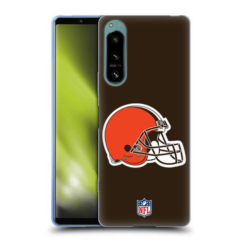 NFL Cleveland Browns Logo Plain Soft Gel Case for Sony Xperia 5 IV
