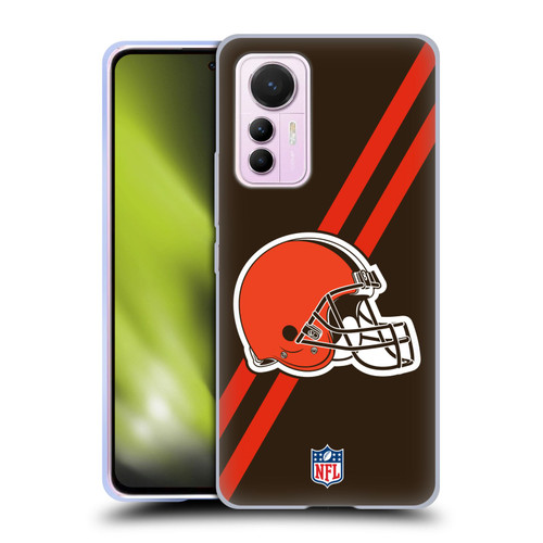 NFL Cleveland Browns Logo Stripes Soft Gel Case for Xiaomi 12 Lite