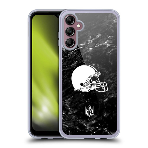 NFL Cleveland Browns Artwork Marble Soft Gel Case for Samsung Galaxy A14 5G