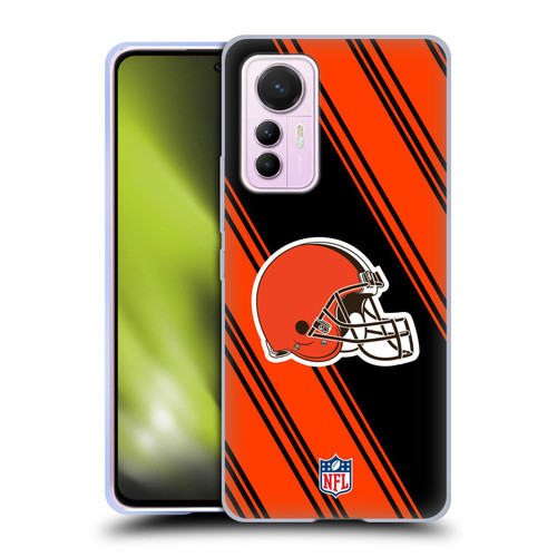NFL Cleveland Browns Artwork Stripes Soft Gel Case for Xiaomi 12 Lite