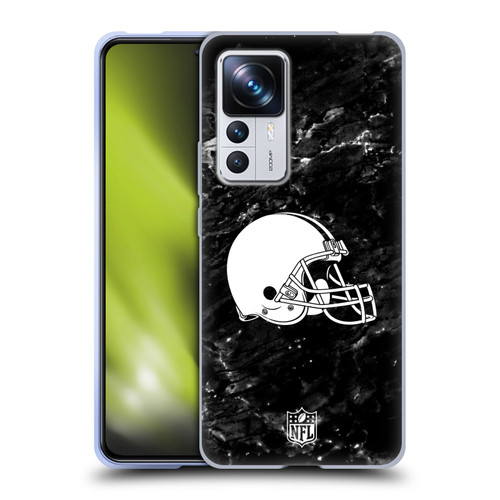 NFL Cleveland Browns Artwork Marble Soft Gel Case for Xiaomi 12T Pro