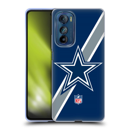 NFL Dallas Cowboys Logo Stripes Soft Gel Case for Motorola Edge 30