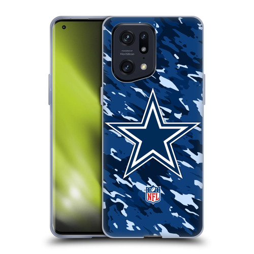 NFL Dallas Cowboys Logo Camou Soft Gel Case for OPPO Find X5 Pro