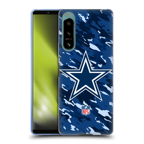 NFL Dallas Cowboys Logo Camou Soft Gel Case for Sony Xperia 5 IV