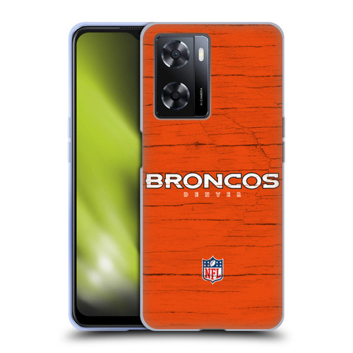 NFL Denver Broncos Logo Distressed Look Soft Gel Case for OPPO A57s