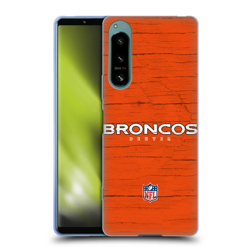 NFL Denver Broncos Logo Distressed Look Soft Gel Case for Sony Xperia 5 IV