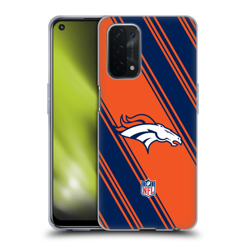 NFL Denver Broncos Artwork Stripes Soft Gel Case for OPPO A54 5G