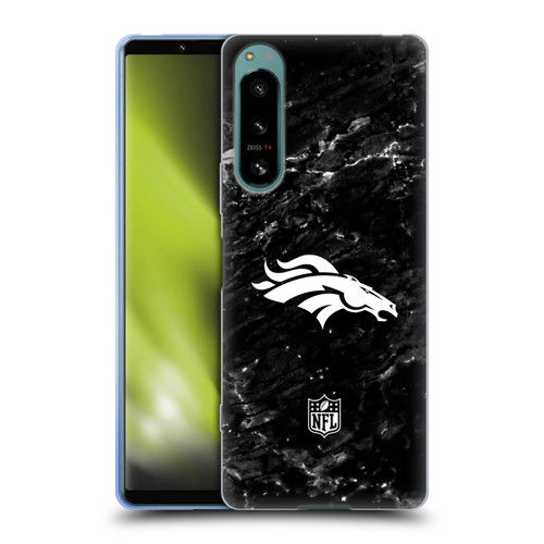 NFL Denver Broncos Artwork Marble Soft Gel Case for Sony Xperia 5 IV