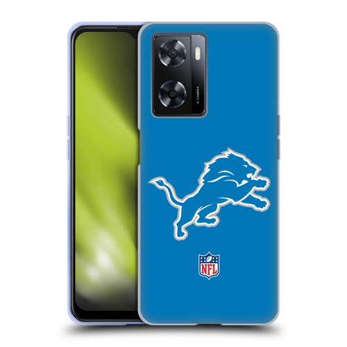 NFL Detroit Lions Logo Plain Soft Gel Case for OPPO A57s