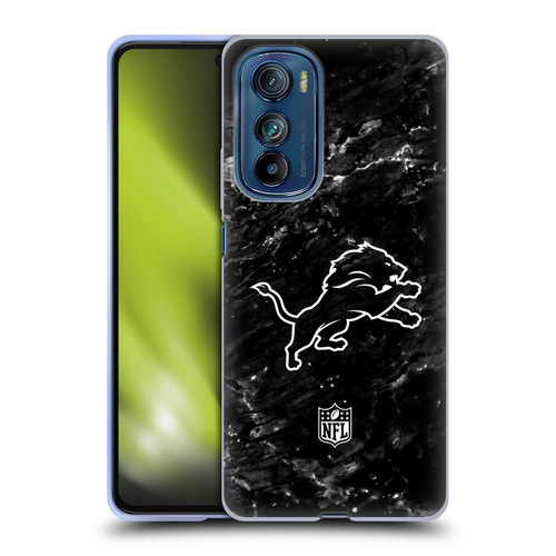 NFL Detroit Lions Artwork Marble Soft Gel Case for Motorola Edge 30